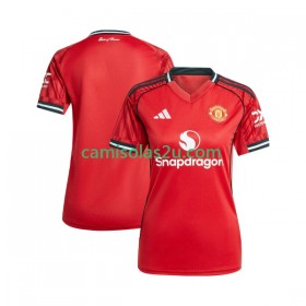 Camisolas de futebol Manchester United Mulher Equipamento Principal 2025/26 Manga Curta